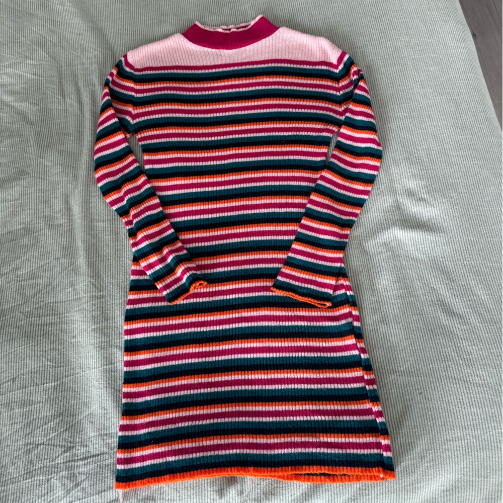 Rokoko knit striped mini dress